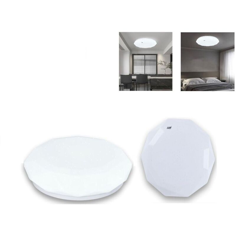 foto del prodotto plafoniera led 36w luce fredda diamante effetto cielo stellato applique btl-802