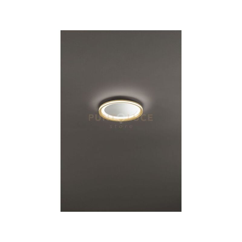 foto del prodotto plafoniera led 38w 2660lm 3000k mir in alluminio oro interno specchiato d.40cm