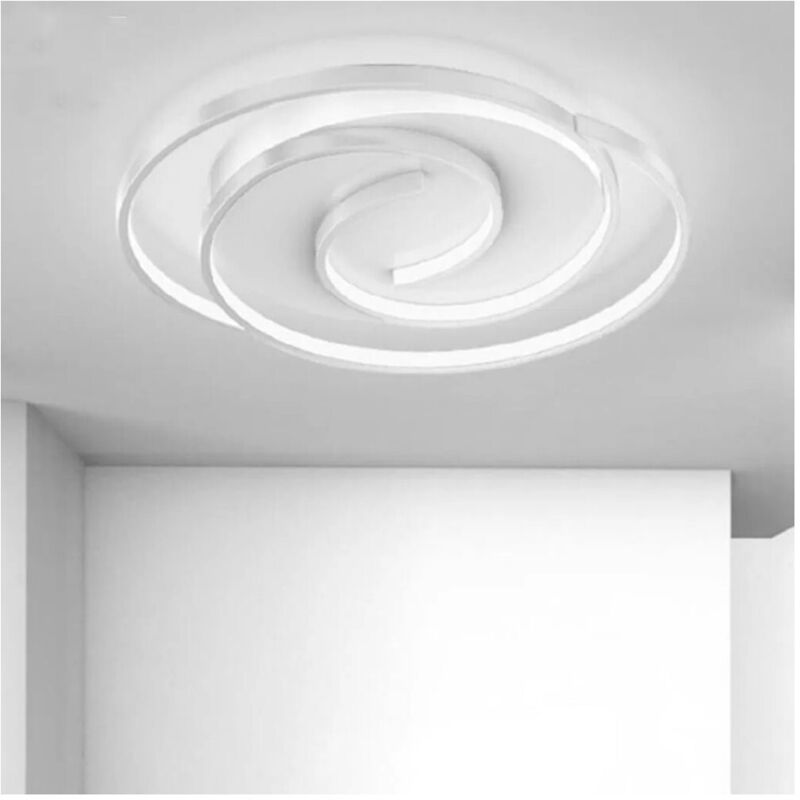 foto del prodotto plafoniera led 45w cerchio spirale vortice bianco lampadario soffitto luce 6500k 70609 - - trade shop traesio