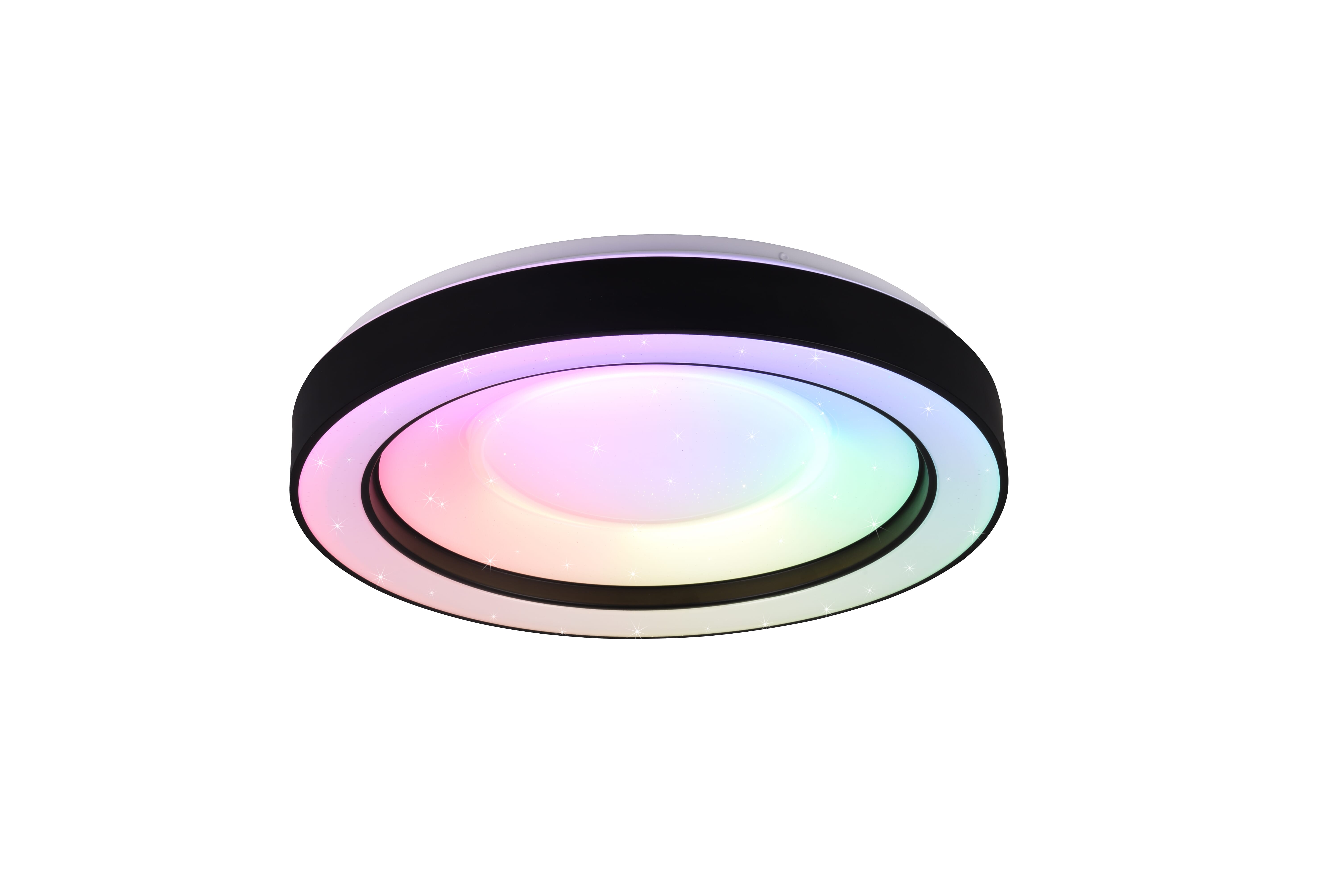 foto del prodotto plafoniera led 6000k con funzione rgb ed effetto stelle york colore nero