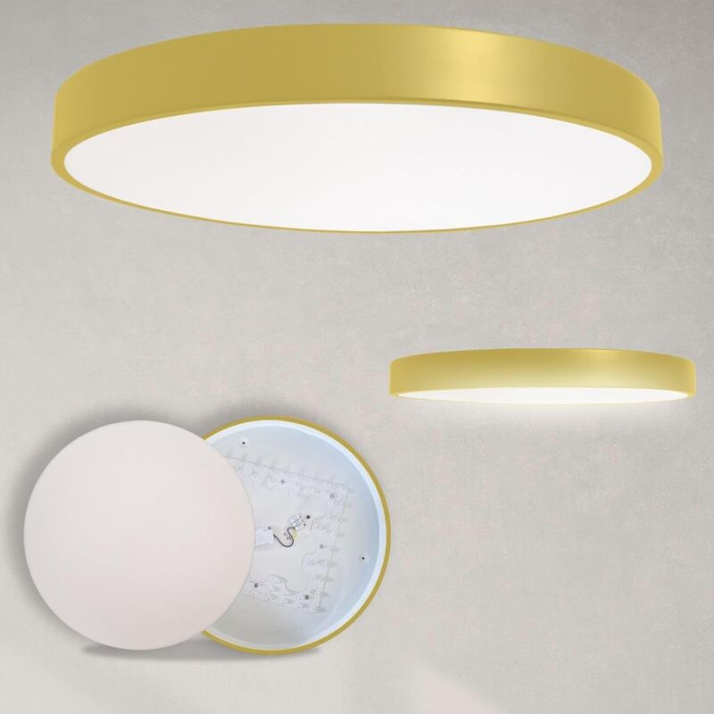 foto del prodotto plafoniera led 70w, 50 cm, 8260 lumen, luce naturale fredda 4000k 6500k , design moderno per soggiorno, camera, cucina, e bagno, in alluminio