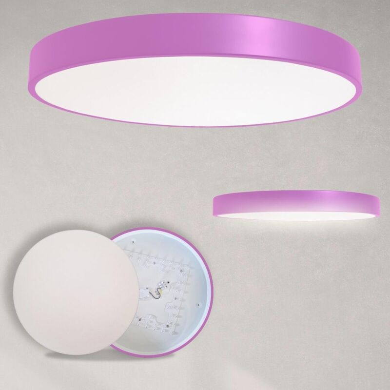 foto del prodotto plafoniera led 70w, 50 cm, 8260 lumen, luce naturale fredda 4000k 6500k , design moderno per soggiorno, camera, cucina, e bagno, in alluminio
