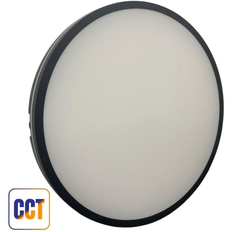 foto del prodotto plafoniera led 70w nera mia 500mm ip65 3cct 7000lm mondo led
