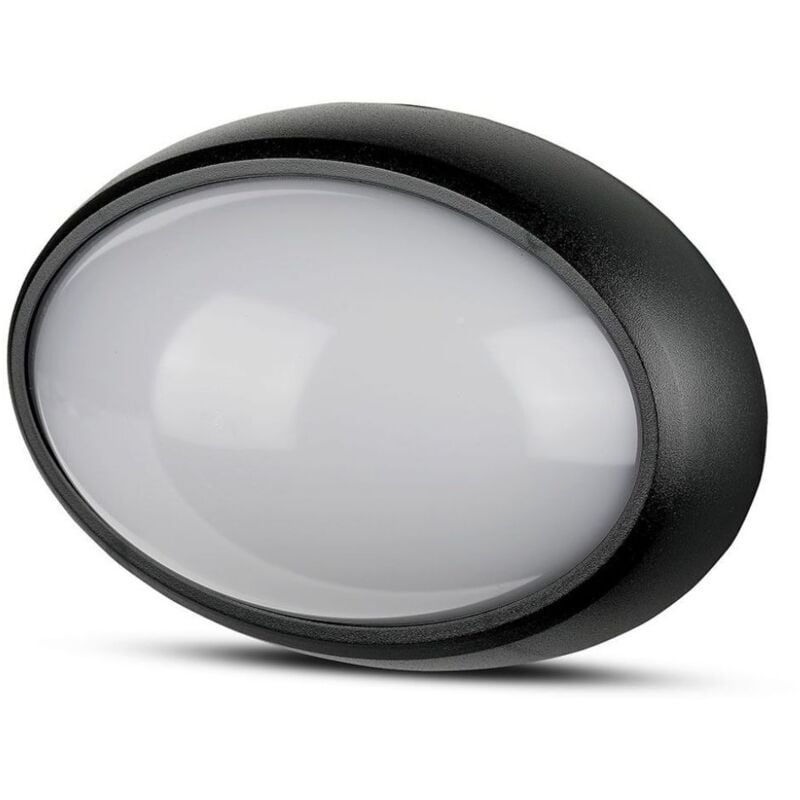 foto del prodotto plafoniera led 8w ovale nera luce calda 3000k 1267 vt-8014 - v-tac