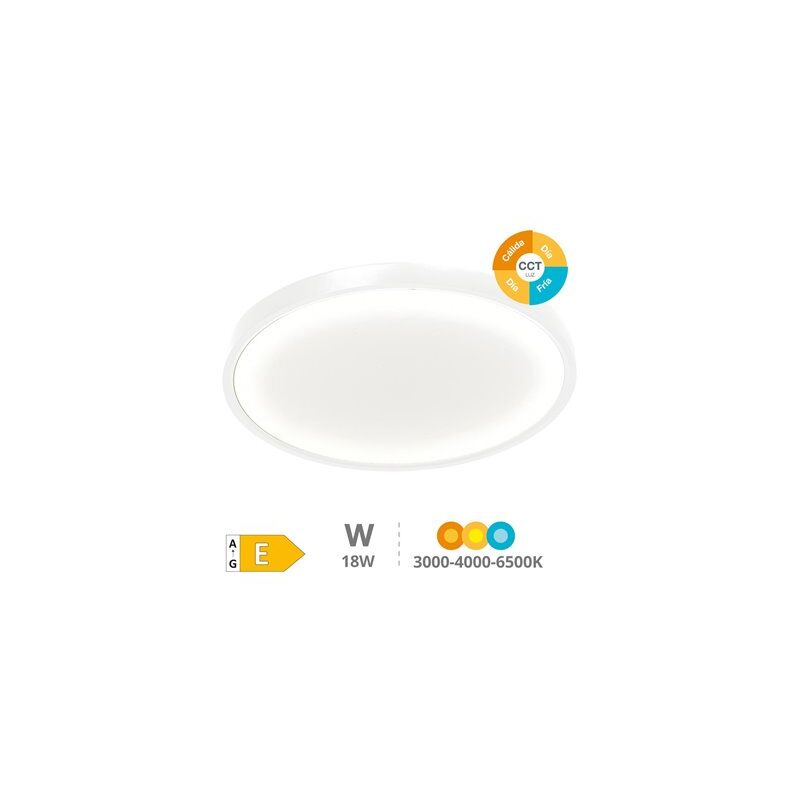 foto del prodotto plafoniera led belair 18w 3cct 1980lm ip44 ik4 230x25mm colore bianco