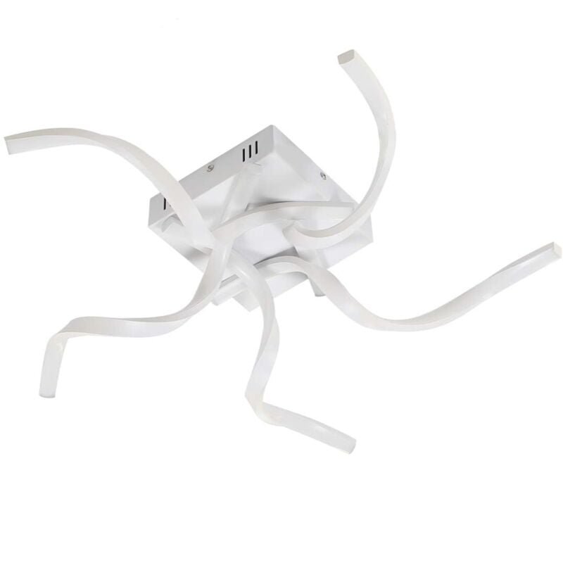 foto del prodotto plafoniera led bianca dimmerabile 48w 65cm design moderno a onda lampada da camera da letto lampada da soggiorno lampada da cucina lampada da ufficio