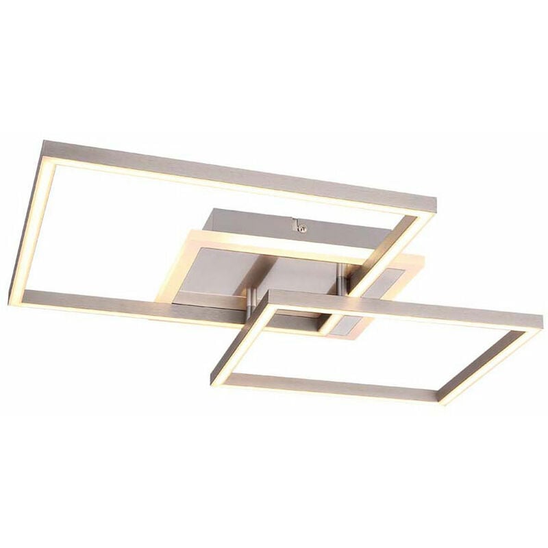 foto del prodotto plafoniera led bianca plafoniera soggiorno design luce, alluminio, 30w 1300lm bianco caldo, lxh 47x7,5 cm