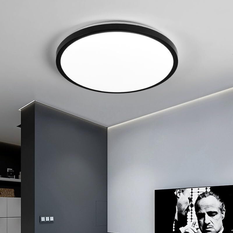 foto del prodotto plafoniera led bianco freddo 6000k rotondo 28.5cm plafoniera da bagno impermeabile ip54 per bagno camera da letto soggiorno cucina goeco