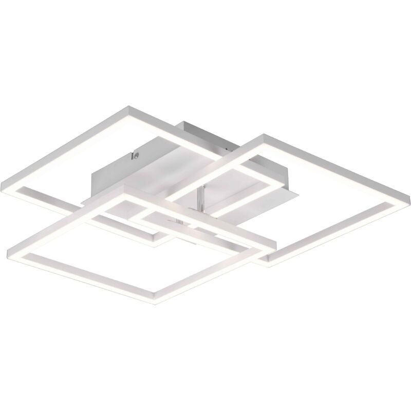 foto del prodotto plafoniera led c telecomando, metallo, bianco opaco, l39 cm, mobile