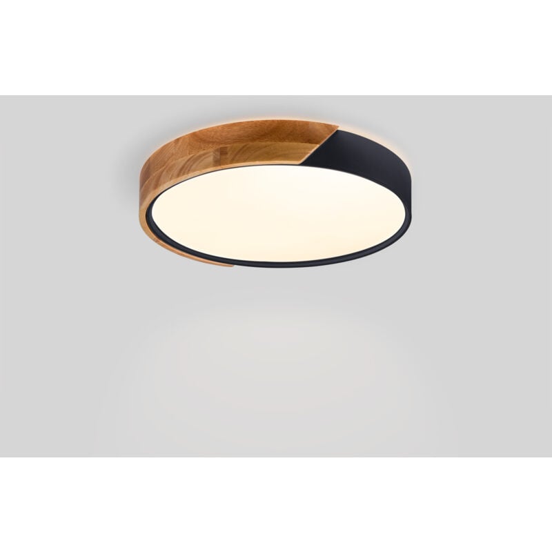 foto del prodotto plafoniera led cct 24w legno e policarbonato 40cm ip22