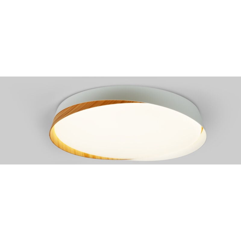foto del prodotto plafoniera led cct 36w effetto legno 50cm ip22