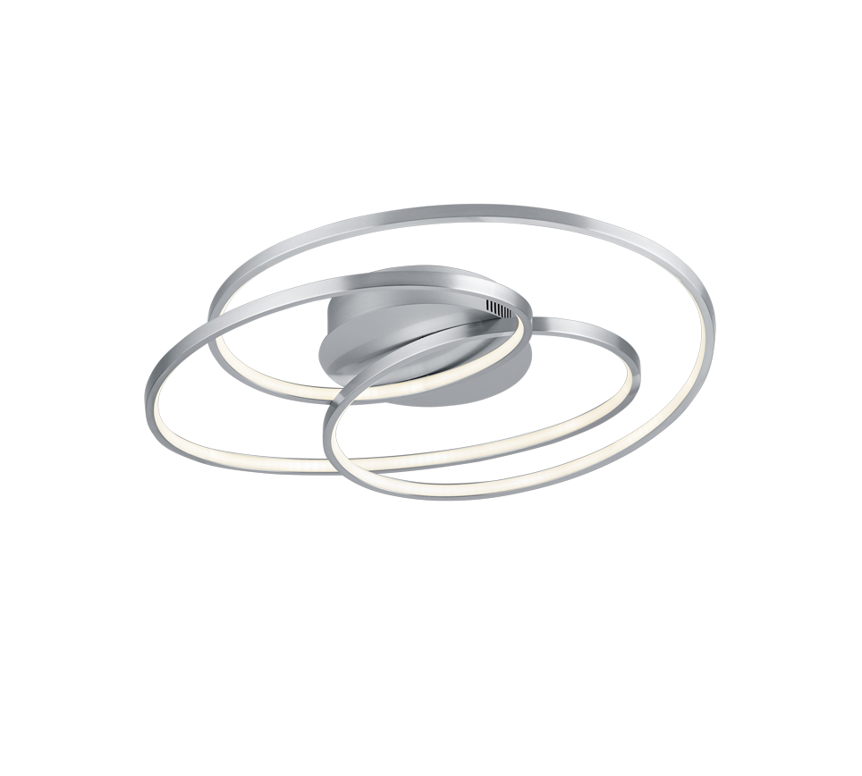 foto del prodotto plafoniera led cerchi, metallo, acciaio satinato, d 60 cm, gale