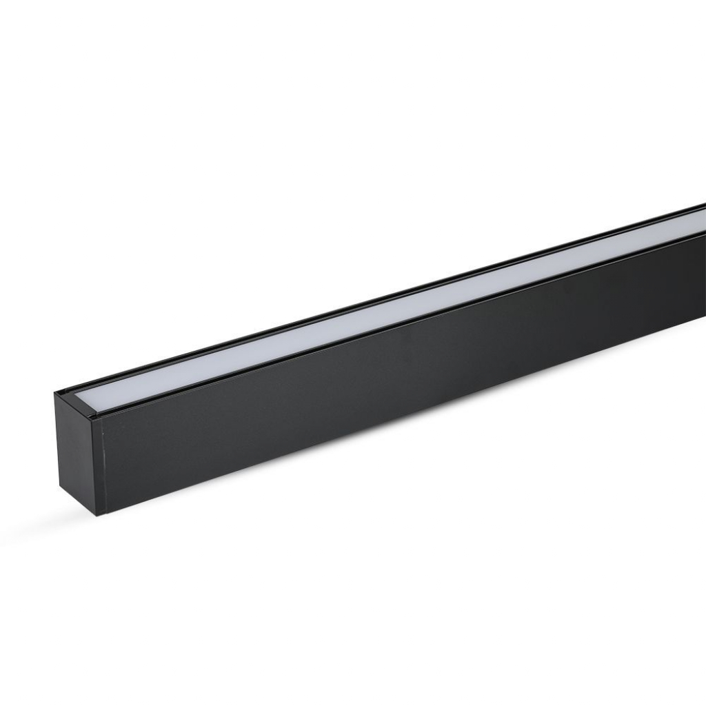 foto del prodotto plafoniera led chip samsung 40w lineare colore nero bianco caldo v tac