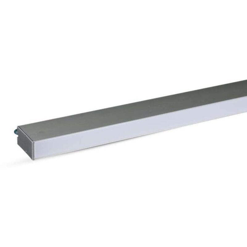 foto del prodotto plafoniera led chip samsung a sospensione 40w lineare colore argento 6400k v tac