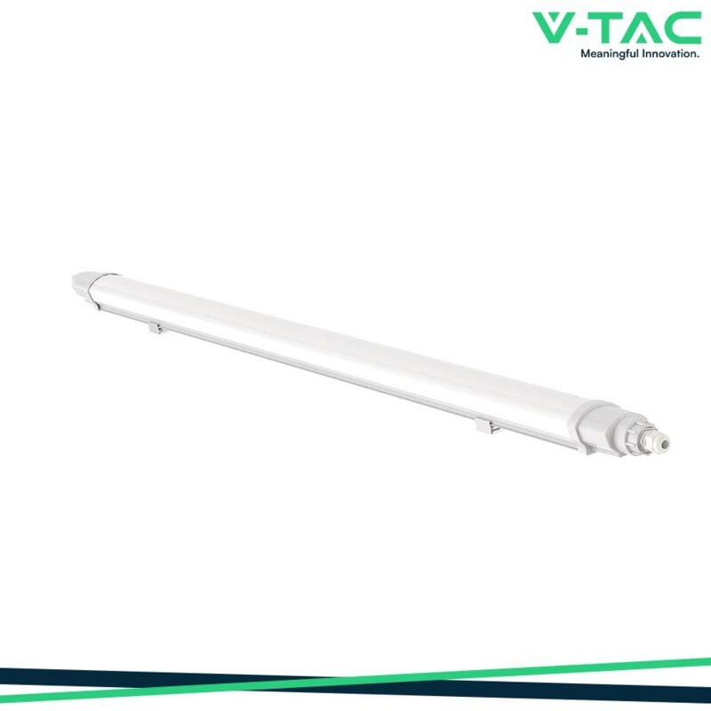 foto del prodotto plafoniera led chip samsung impermeabile 36w 120lm w collegabile gt series 120cm 6500k ip65 v tac