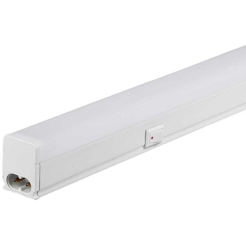 foto del prodotto plafoniera led chip samsung lineare 7w 60cm raccordabile con interruttore bianco caldo v tac