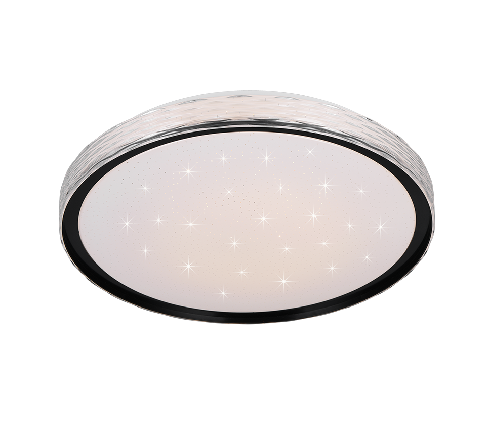 foto del prodotto plafoniera led cielo stellato, metallo, nero, d 40 cm, varda