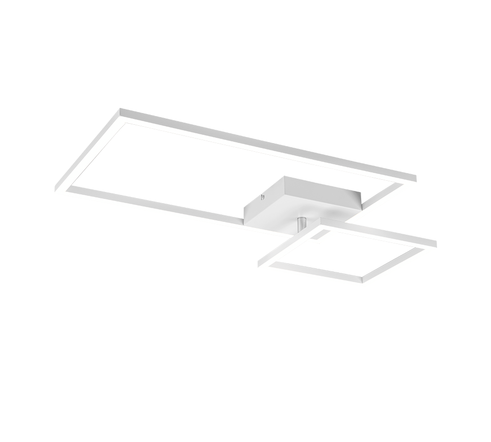 foto del prodotto plafoniera led con snodo, metallo, bianco, l 63 cm, padella