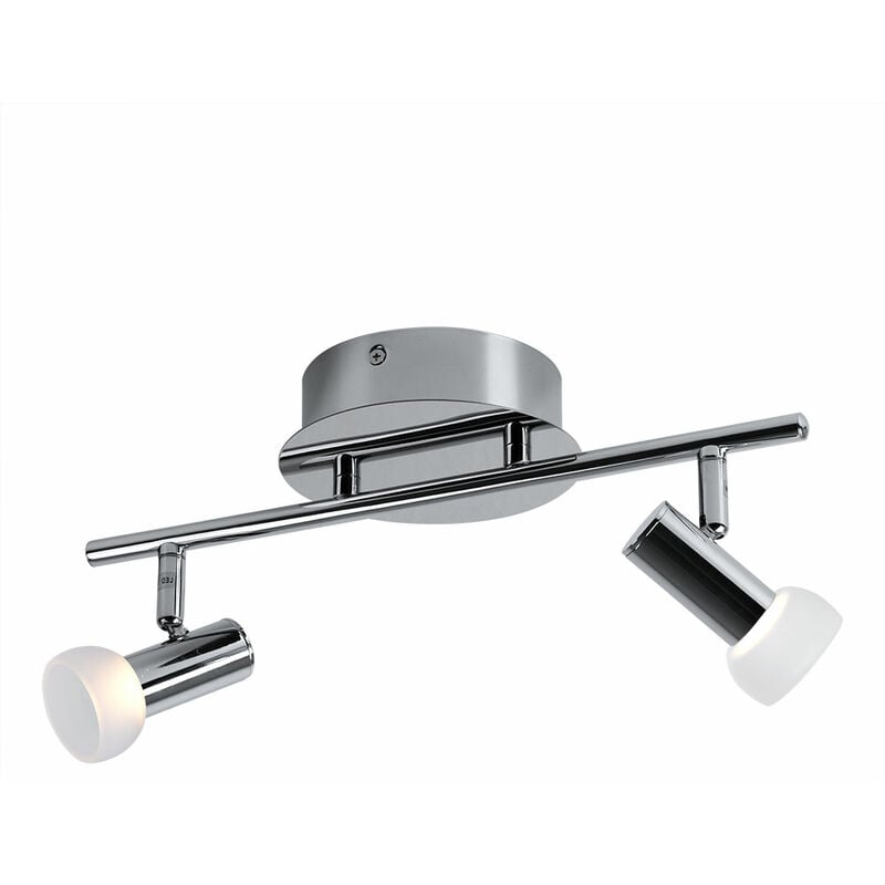 foto del prodotto plafoniera led cromata soggiorno faretto illuminazione spot in vetro mobile eglo 91663