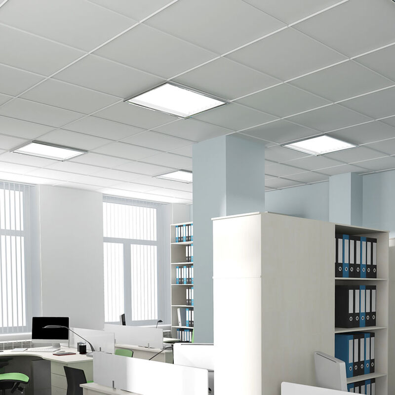 foto del prodotto plafoniera led da incasso quadrata pannello da incasso bianco lampada da soggiorno, alluminio, 8w 720lm bianco freddo, lxpxh 12x12x2 cm, set di 4