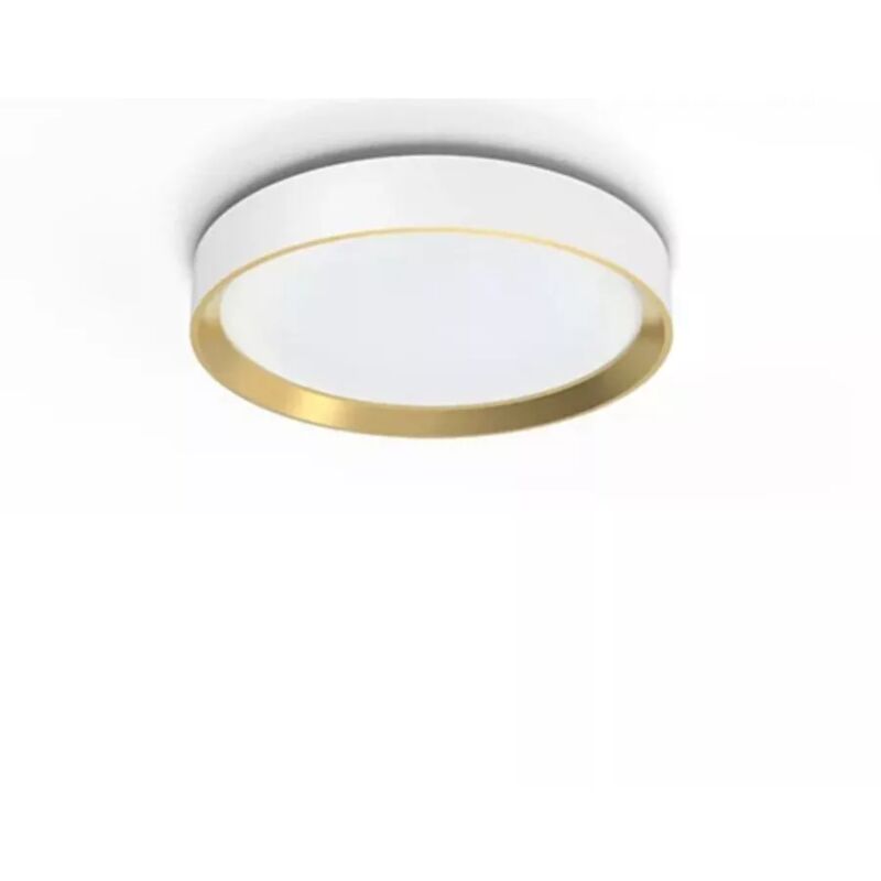 foto del prodotto plafoniera led da interno philips hanno bianca e oro 4000k