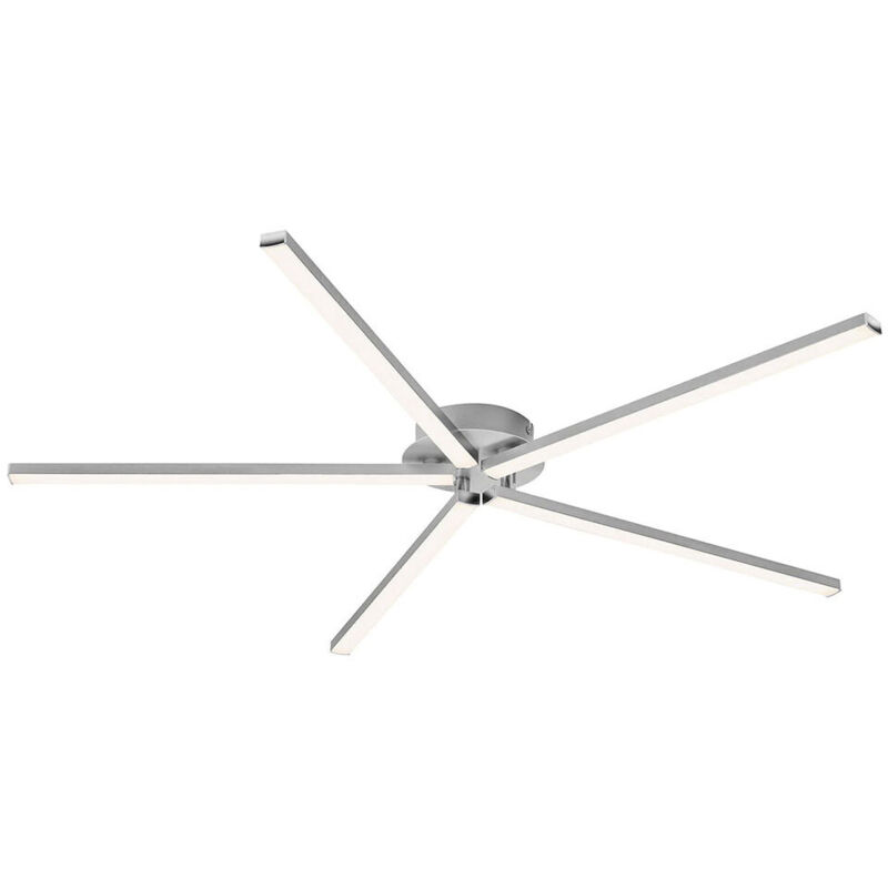 foto del prodotto plafoniera led design lampada soggiorno plafoniera camera da letto, metallo alluminio plastica bianco, 24w 2400lm bianco caldo, lxh 74,7x6,2 cm