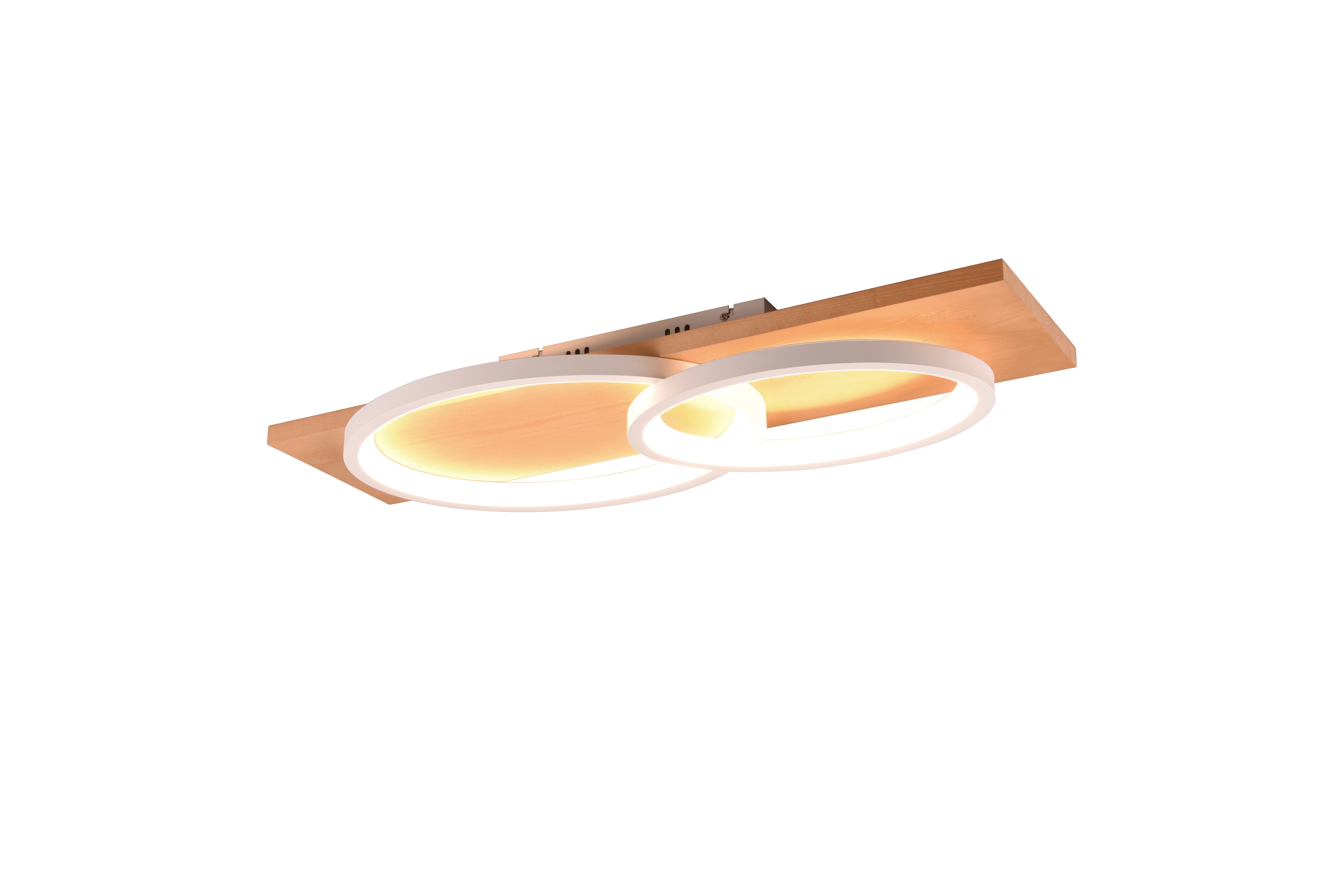 foto del prodotto plafoniera led doppia ellisse bibury bianco