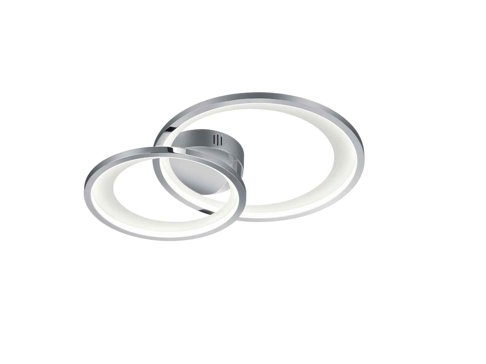 foto del prodotto plafoniera led doppio cerchio, metallo, bianco, l 59 cm, granada