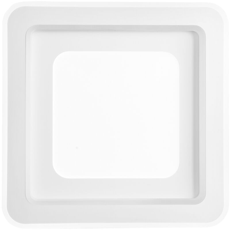 foto del prodotto plafoniera led dygital quadrata in metallo bainco dimmerabile cct e rgb con telecomando incluso 50 cm. bianco
