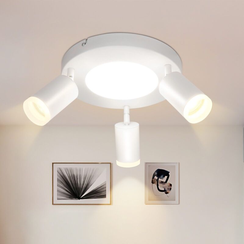 foto del prodotto plafoniera led gbly 3 faretti da soffitto faretti da soffitto gu10 plafoniera bianca plafoniera da camera lampada 3000k lampada da cucina 20w