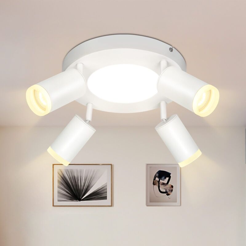 foto del prodotto plafoniera led gbly 4 faretti da soffitto faretti da soffitto gu10 plafoniera bianca plafoniera camera da letto lampada 3000k lampada da cucina 20w