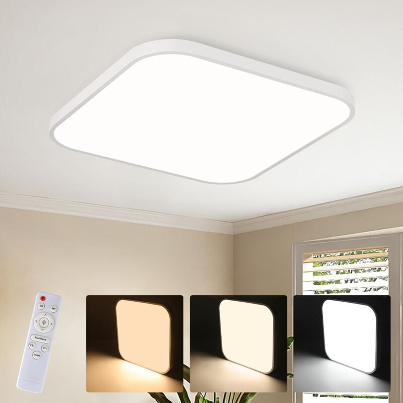 foto del prodotto plafoniera led gbly lampada da soffitto led bianca 27 cm lampada da cucina dimmerabile con telecomando illuminazione da soffitto per bagno lampada