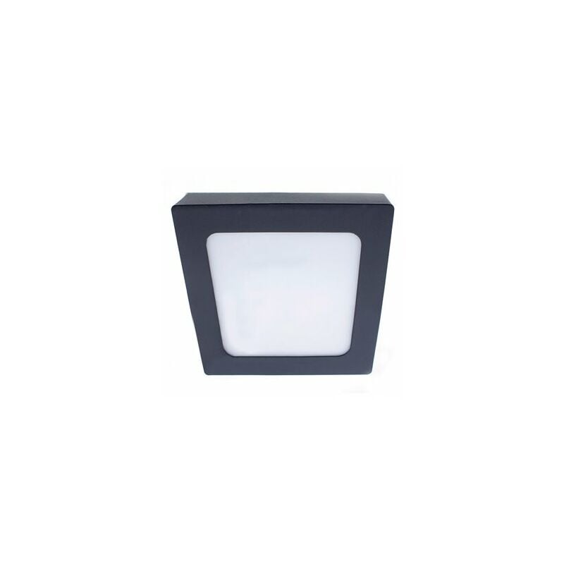foto del prodotto plafoniera led gelys ip54 18w 4000k quadrata antracite
