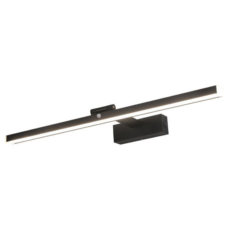 foto del prodotto plafoniera led goeco design lineare, nera, 40x18x5 cm, luce bianca 6500k, 9w, decorazione moderna per bagni e cabine armadio