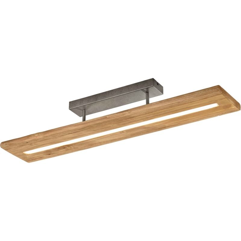 foto del prodotto plafoniera led in legno rettangolare bi emissione dimmer 13 w brad gd trio