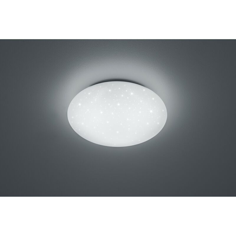 foto del prodotto plafoniera led ip44 dimmerabile putz bianco glitter 37 cm trio lighting