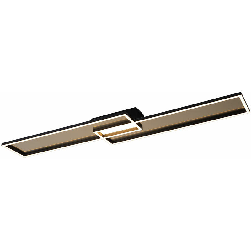 foto del prodotto plafoniera led lampada da soffitto dimmerabile con telecomando lampada da soggiorno moderna, cct, 1x led 40w 1700lm, l 110 cm