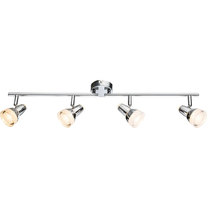 foto del prodotto plafoniera led lampada da soggiorno faretto plafoniera orientabile 4 fiamme, faretti orientabili cristalli di vetro, 4x 4w 4x 240lm bianco caldo, lxh