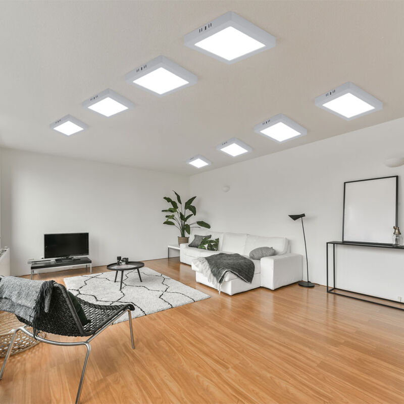 foto del prodotto plafoniera led lampada da soggiorno lampada da corridoio lampada da parete quadrata da cucina, plastica bianca, 18w 1980lm 6500k bianco freddo, l