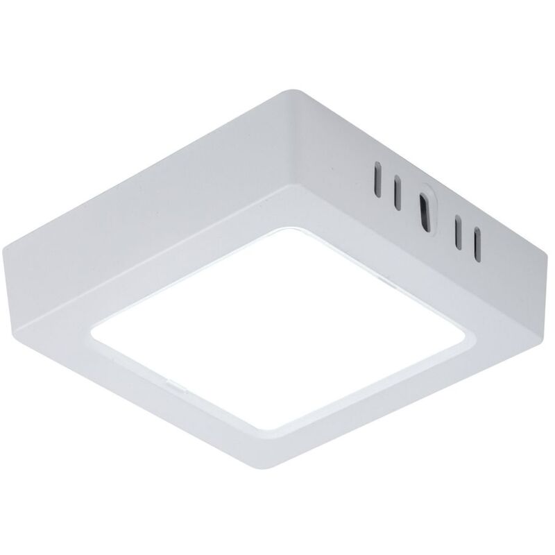 foto del prodotto plafoniera led lampada da soggiorno lampada da corridoio lampada da parete quadrata per cucina, plastica bianca, 6w 660lm 6500k bianco freddo, l 12 cm
