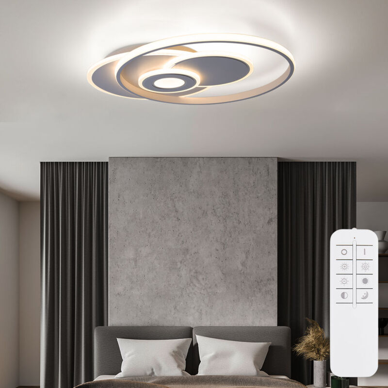 foto del prodotto plafoniera led lampada soggiorno lampada sala da pranzo, telecomando dimmerabile, luce notturna memory, 50w 3600lm bianco caldo bianco freddo