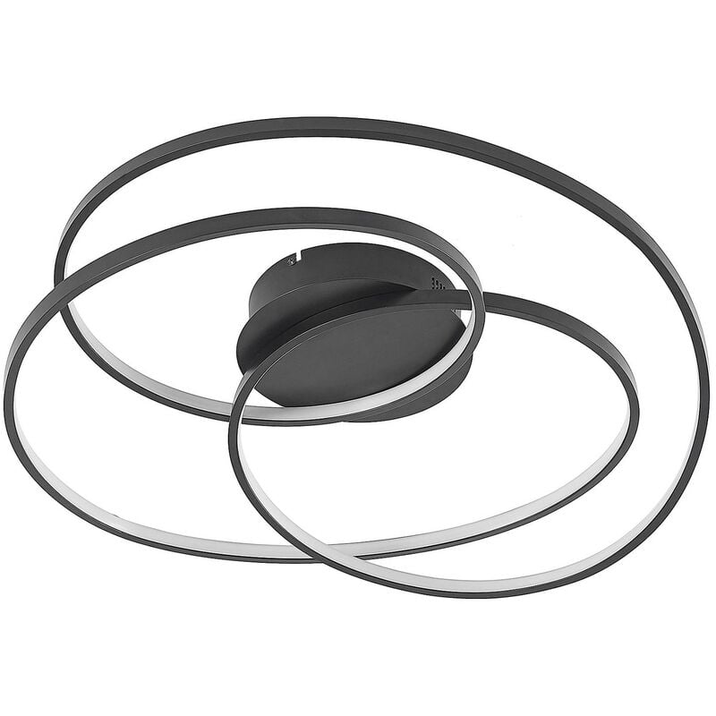 foto del prodotto plafoniera led lindby kateryna, nera, 60 cm, dimmerabile