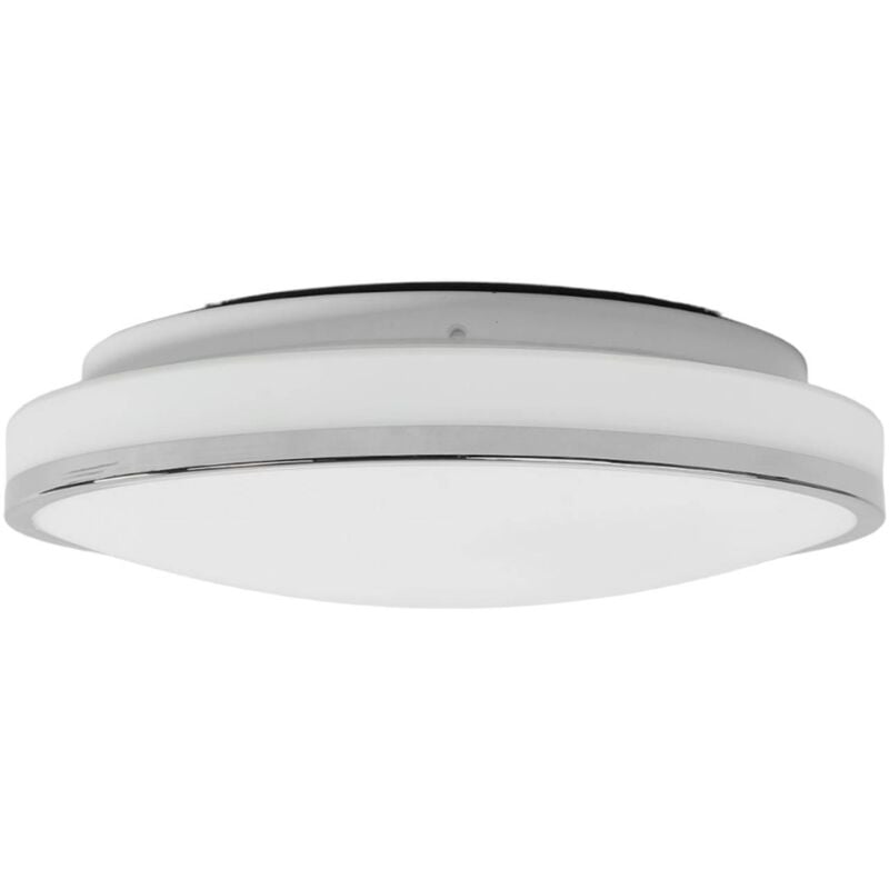 foto del prodotto plafoniera led lindby lyss, 34 cm, color cromo, ip44