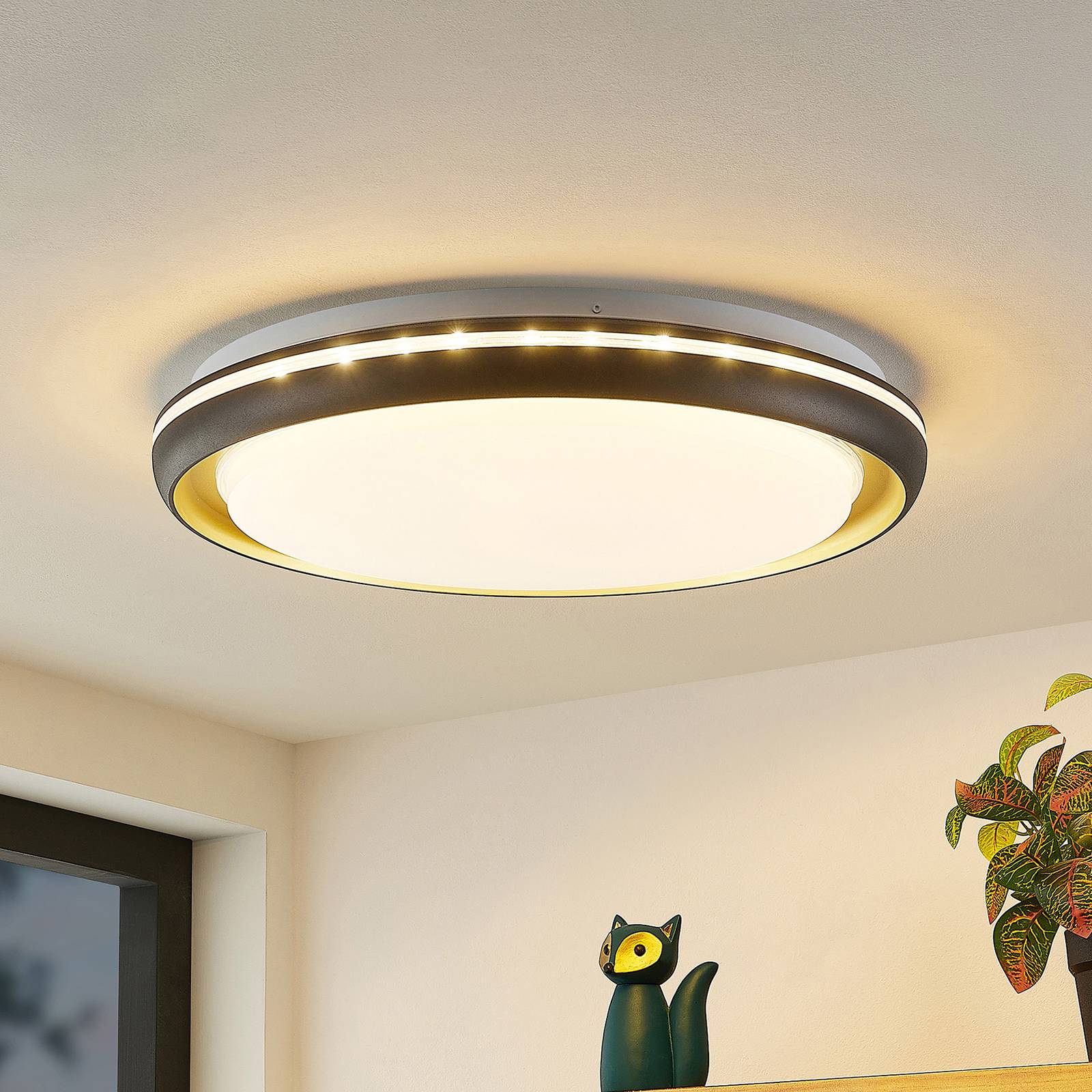 foto del prodotto plafoniera led lindby melchioris, rotonda