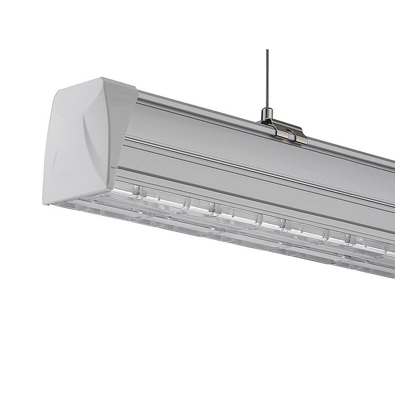 foto del prodotto plafoniera led lineare a sospensione master 50w 150cm doppia lente asimmetrica 4000k ip20 dimmerabile sku 1362