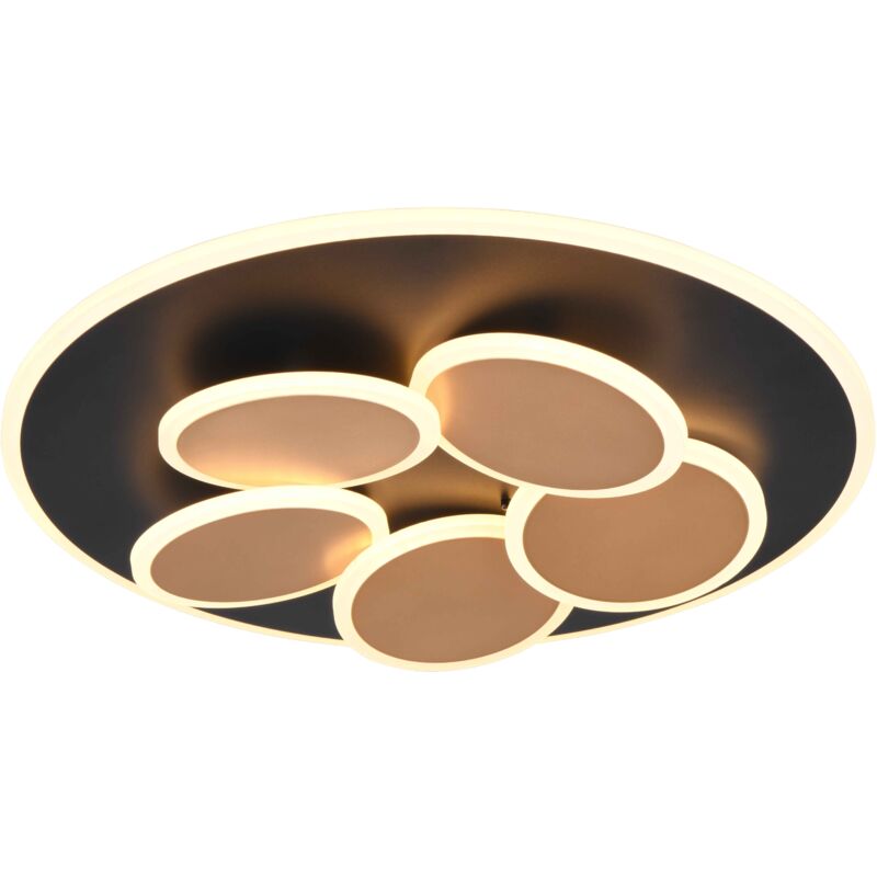 foto del prodotto plafoniera led, metallo, oro nero, d 50 cm, mandala