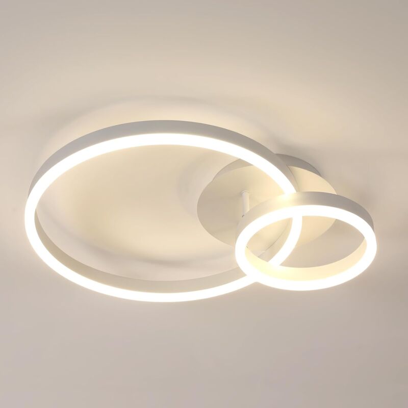 foto del prodotto plafoniera led moderna 42w 4725lm, plafoniera rotonda 50cm, lampada da soffitto in acrilico per soggiorno, camera da letto, cucina, corridoio, luce