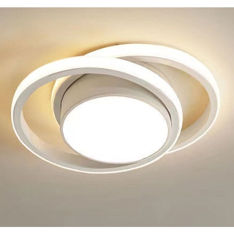 foto del prodotto plafoniera led moderna e accattivante, plafoniera rotonda, bianco caldo 3000k, 32w, per camera da letto, corridoio, cucina, balcone, diametro 28 cm