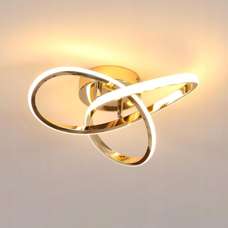 foto del prodotto plafoniera led moderna in oro per cucina 30w 3000k goeco