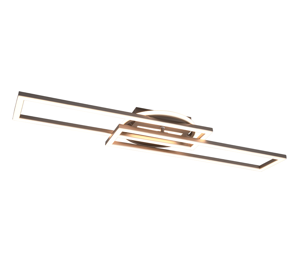 foto del prodotto plafoniera led orientabile, base illuminata, acciaio, l 90 cm, twister